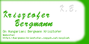 krisztofer bergmann business card